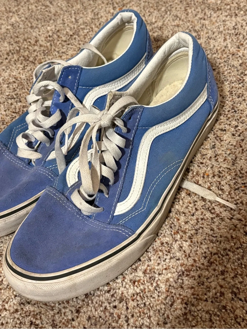 Vans Old Skool Suede and Canvas Shoes Size 9.5M / 11 W Cobalt Blue